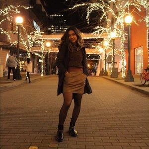 Zara Basic Faux Leather Skirt